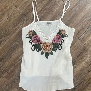 ✨4 for $15✨ Charlotte Russe Pink Yellow Floral White Cami Tank